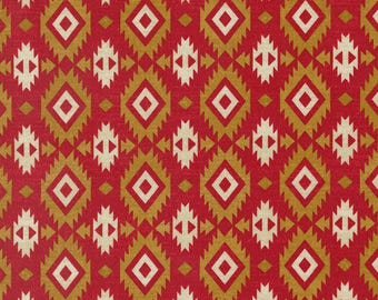 Moda Saddle Ranch Sawtooth Campfire (33793 21) 1/2-YD Increments* Cowboy Fabric*Cowboy Boot Fabric*Novelty Cowboy*Southwestern Print*