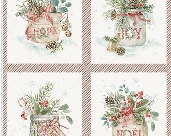 Riley Blake Designs Holiday Season Greetings Pillow Panel by Lisa Audit (CD17467-PANEL) 1-YD Increments