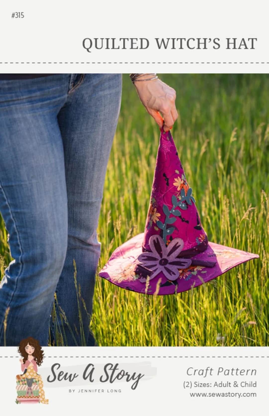 Quilted Witch's Hat Pattern From Sew A Story*witch Hat Pattern*quilted ...