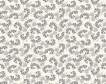 Riley Blake Designs Fleur Noire Sprigs Cream (C12522-CREAM) 1/2 YD Increments