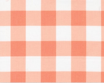 Moda Sunwashed Check Coral (29165 18) 1/2-YD Increments