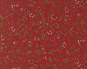 Moda Emmitt and Ivy Holly Red (55695 12) 1/2-YD Increments