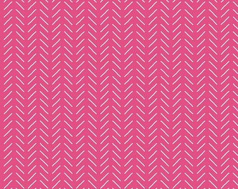 Riley Blake Designs Fleur Bias Lines Dark Pink (C9876-DKPINK) 1/2 YD Increments