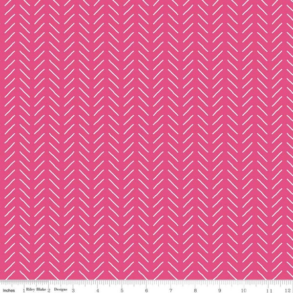 Riley Blake Designs Fleur Bias Lines Dark Pink*C9876-DKPINK*1/2 YD Increments*Pink Blender*Dark Pink*Stripe*Low Volume*Background*Pink*