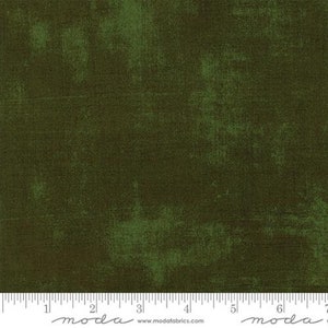 Moda Grunge Basics Rifle Green (30150 394) 1/2 Yard Increments*Green Blender*Green Background*Green Shaded*Dark Green Grunge*Moda Grunge*