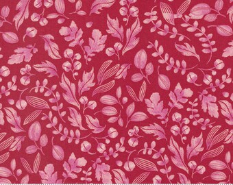 Moda Wild Blossoms Leafy World Poppy (48736 19) 1/2-Yard Increments