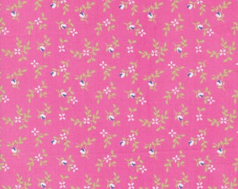 Moda Cali Co Vine and Bud Carnation (29192 43) 1/2-YD Increments*Corey Yoder*Cali Co Fabric*Small Floral Fabric*Cali Co Floral*Blue