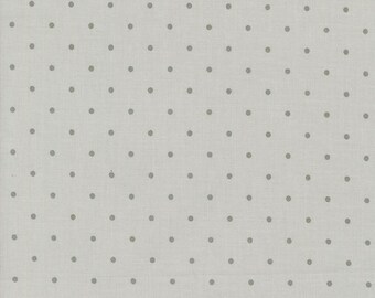 Moda Magic Dot Silver (5230 17) 1/2 Yard Increments*White Dot on Grey*Small Dot Fabric*Pin Dots*Silver Pin Dots*Magic Dot*Lella Boutique*Dot