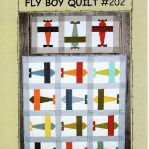 Fly Boy Quilt Pattern by Suzanne&#39;s Art House Patterns*Airplane Quilt*Airplane Pattern*Airplane Quilt Pattern*Fly Boy Pattern*Flying Quilt*