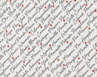 Moda Independence Day The States Vanilla by Sweetwater (55721 11) 1/2 Yard Increments