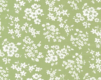 Moda Lighthearted Gather Green (55294 19) 1/2 Yard Increments