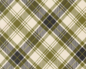 Moda Chilly Christmas Plaid Pine (55715 13) 1/2-YD Increments