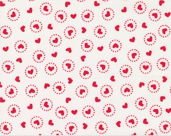 Moda Holiday Love Dancing Hearts Sugar (20751 11) 1/2 Yard Increments