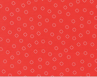 Moda Simply Delightful Daisy Dots Geranium (37644 26) 1/2-YD Increments