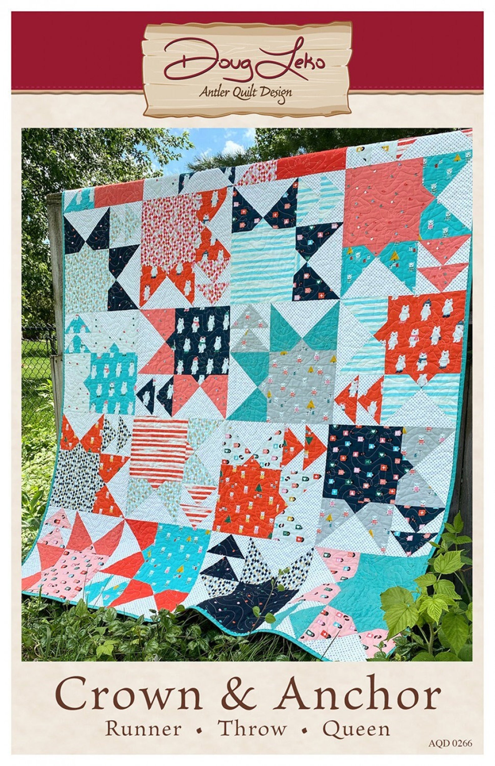 Crown & Anchor Quilt Patternscrappy Quilt Patternfq Friendly Etsy