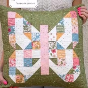 Mini Charmed Pillow Pattern by Lella Boutique*Butterfly Mini Quilt*Butterfly Pillow Pattern*Quilted Butterfly Pattern*Butterfly Mini Quilt*