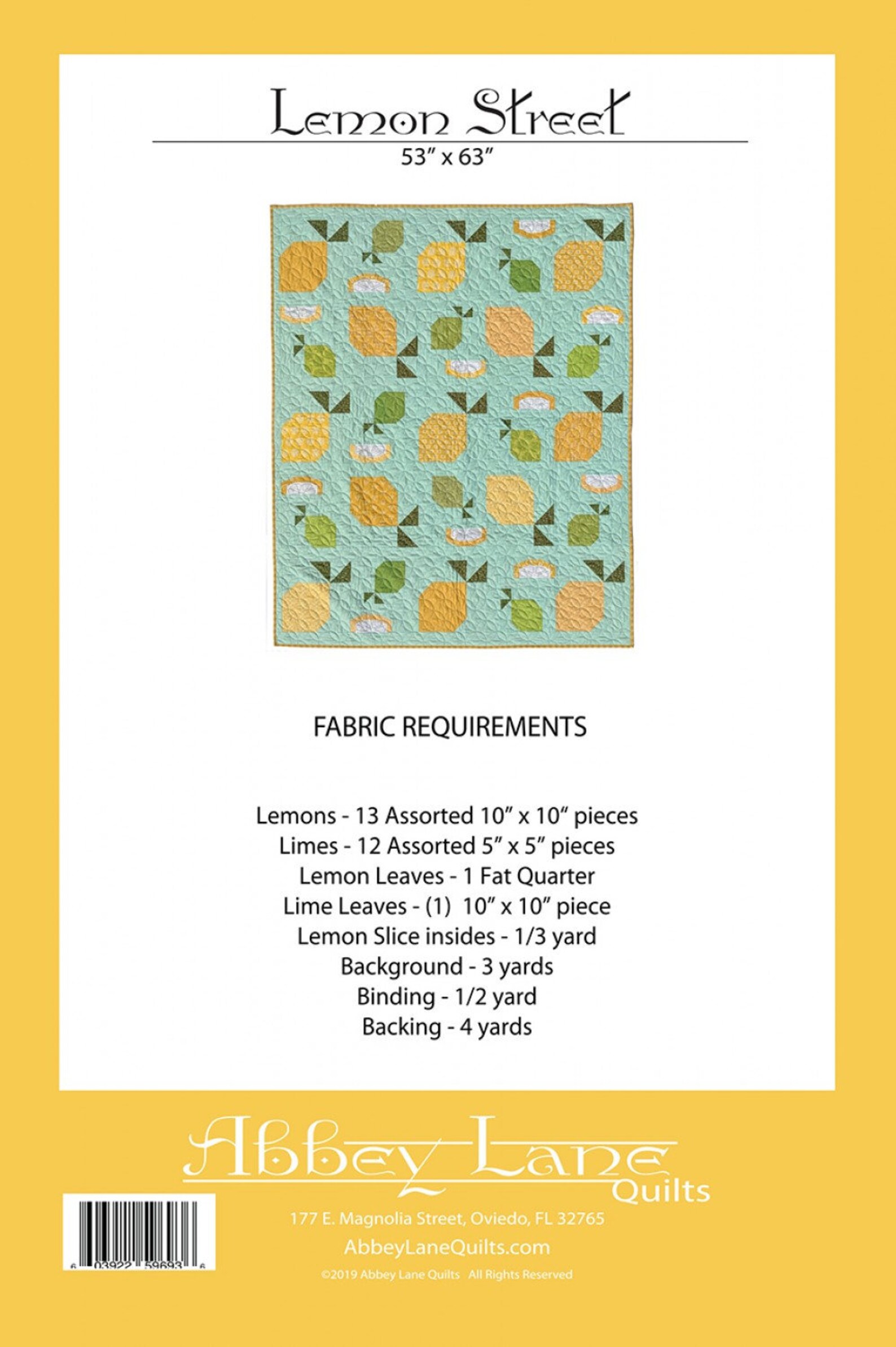 Lemon Street Quilt Patternlemon Quilt Patternlemonslemon Etsy