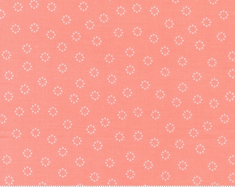 Moda Simply Delightful Daisy Dots Carnation (37644 25) 1/2-YD Increments