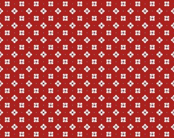 Riley Blake Designs Picadilly Pansy Red (C11895-RED) 1/2-YD Increments