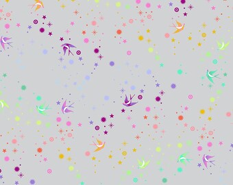 Free Spirit Tula Pink True Colors Graywork Fairy Dust Fog (PWTP133.FOG) 1/2-YD Increments