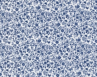 Moda Blueprint Frolic White Navy (55335 26) by Camille Roskelley 1/2-YD Increments