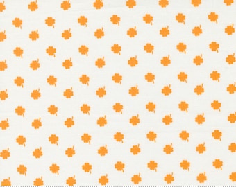 Moda One Fine Day Lucky Day Ivory Orange (55233 15) 1/2 Yard Increments