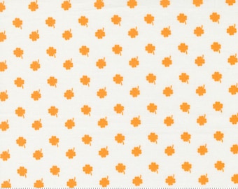 Moda One Fine Day Lucky Day Ivory Orange (55233 15) 1/2 Yard Increments