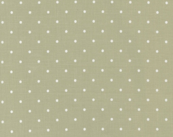 MODA Christmas Eve Merry Dot Sage (5187 14) 1/2-YD Increments