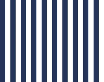 Riley Blake Designs Half Inch Navy Stripe (C530-21 NAVY)