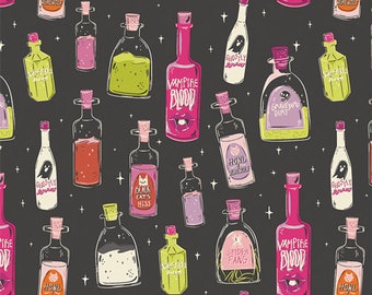 Art Gallery Fabrics Spooky 'n Witchy Liquid Magic Sour (SNS-13053) 1/2 Yard Increments