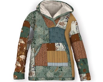 Dancing Daisies Hoodie Pattern from Casey Cometti*Quilted Hoodie Pattern*Quilted Jacket*Quilt Jacket*Quilter's Jacket*Jaket Pattern*