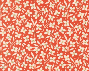 Moda Summer's End Forget Me Not Persimmon by Fig Tree & Co. (35435 16) 1/2-YD Increments