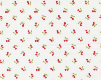 Moda Cali Co Cherries Cloud (29194 11) 1/2-YD Increments*Corey Yoder*Cali Co Fabric*Novelty*Cali Co Floral*Cherry Fabric*Cherries