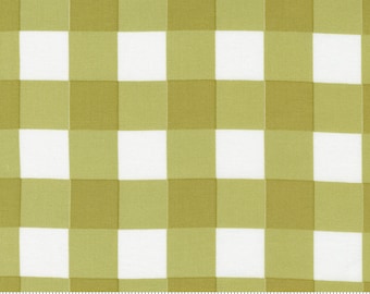 Moda Cozy Up Check Moss (29125 15) 1/2 Yard Increments