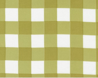 Moda Cozy Up Check Moss (29125 15) 1/2 Yard Increments