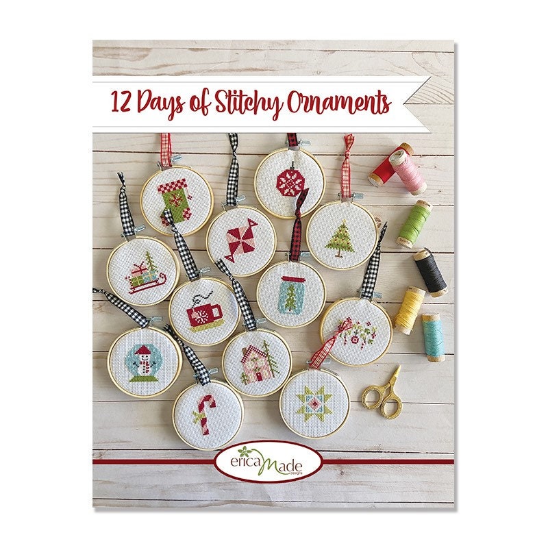 12 Days of Ornaments Counted Cross Stitch Kit – Spun