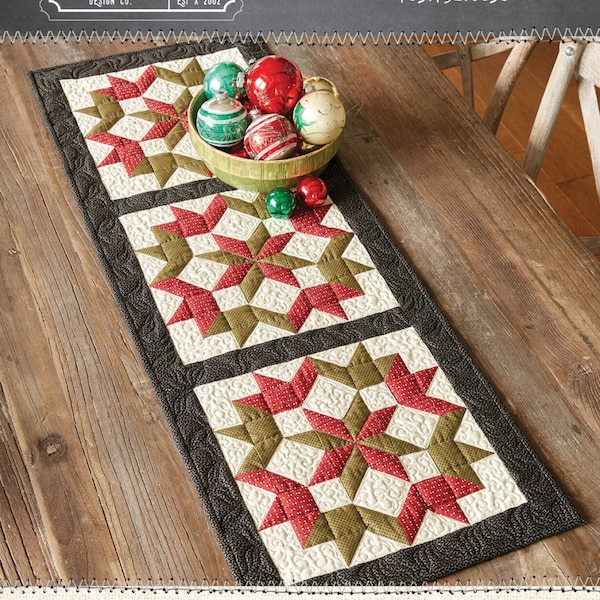 Buttermilk Basin Christmas Star Runner Pattern*Christmas Star Pattern*Christmas Table Runner*Table Topper*Christmas Star*Holiday Pattern*