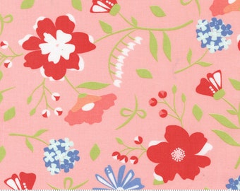 Moda Sunwashed Country Meadow Carnation (29160 22) 1/2-YD Increments