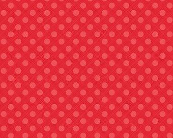 Riley Blake Designs Snowed In Sketched Dots Red (C10817-RED) 1/2 Yard Increments