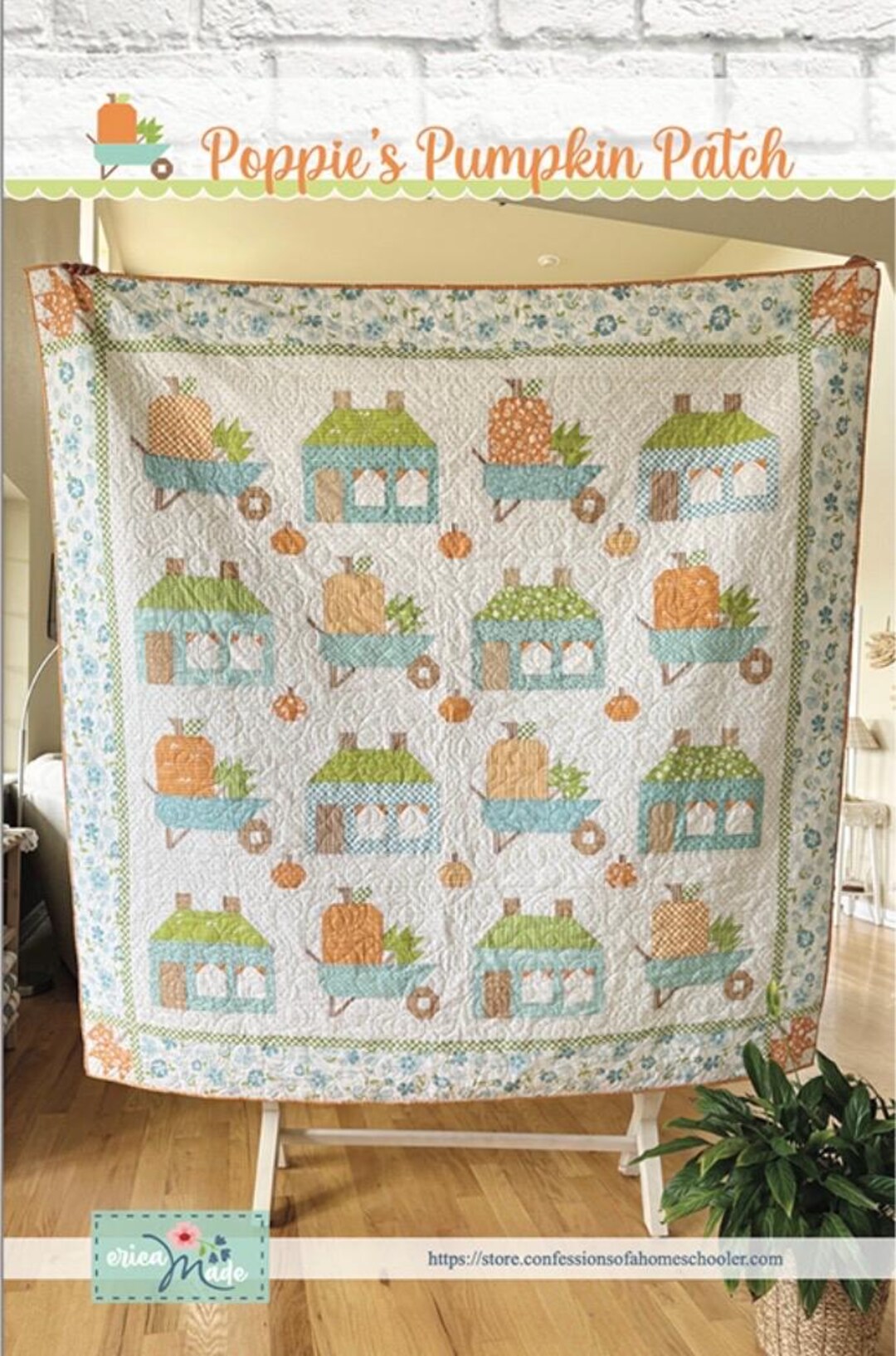 Poppie's Pumpkin Patch Quilt Pattern by Erica Made*pumpkin Quilt ...