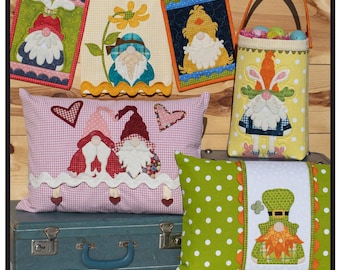 Spring Time Gnomes Applique Pattern