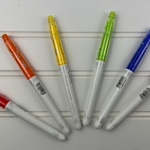 Frixion Pens by Pilot -For marking fabrics - erasable with heat from the  iron - Set of 3 pens, all blue - bag making, quilting, sewing