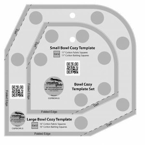 Creative Grids Bowl Cozy Template Set from Creative Grids*Bowl Cozy Template*Microwave Bowl Cozy*Bowl Cozy*Creative Grids Template*Bowl*
