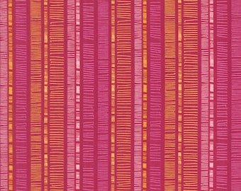 Moda Superbloom Scribble Orchid (48785 21) 1/2-YD Increments*Superbloom Stripe*Scribble Stripes*Pink Stripes*Striped Fabric*
