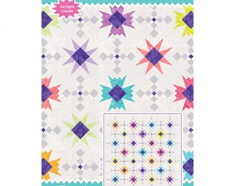 Star Chart Quilt Pattern by Blooming Boldly*Star Quilt Pattern*Bright Pastel Quilt*Star Quilt Pattern*Blooming Boldly*Star Chart*