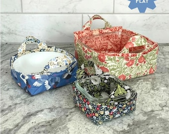 Flip & Heat Microwave Baskets Pattern by Around the Bobbin