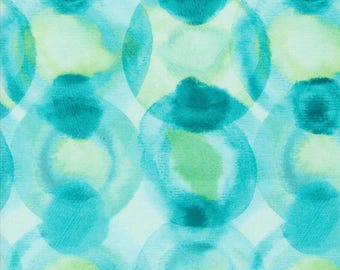 Moda Flower Patches Neon Orbs Robins Egg (21826 12) 1/2-YD Increments*Amarilys Henderson*Floral Fabric*Butterfly Fabric*Bright Flowers*