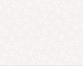 Moda Whispers Jacks White (33559 11) 1/2 Yard Increments