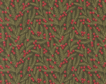 MODA Berry And Pine Pine Needles Wintergreen (5243 13) 1/2-YD Increments