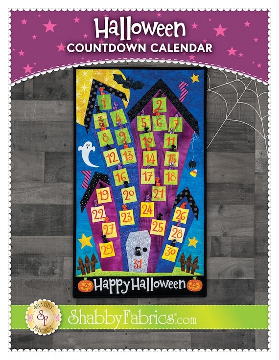 Halloween Countdown Calendar Pattern*Halloween Wall Quilt*Halloween Mini Quilt*Halloween Countdown*Halloween Calendar*Halloween Pattern*
